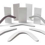 Boomerang publicitaire personnalisé avec logo pour entreprise et communication professionnelle