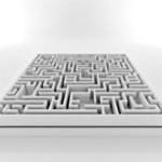 Labyrinthe publicitaire personnalisé avec logo pour entreprise et communication professionnelle