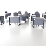 Mobilier bureau publicitaire personnalisé avec logo pour entreprise et communication professionnelle