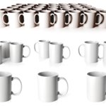 Set de mugs publicitaire personnalisé avec logo pour entreprise et communication professionnelle