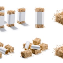 Paille publicitaire personnalisée avec logo pour entreprise et communication écologique