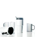 Mug réutilisable publicitaire personnalisé avec logo pour entreprise et communication durable
