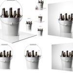 Seau à bouteille publicitaire personnalisé avec logo pour entreprise et événements professionnels
