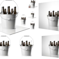Seau à bouteille publicitaire personnalisé avec logo pour entreprise et événements professionnels