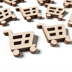 Jeton caddie bois publicitaire personnalisé avec logo gravé pour entreprise et communication