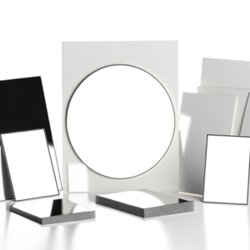 Miroir publicitaire personnalisé avec logo pour entreprise et communication professionnelle