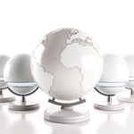 Globe publicitaire personnalisé avec logo pour entreprise et communication professionnelle