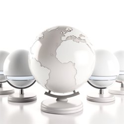 Globe publicitaire personnalisé avec logo pour entreprise et communication professionnelle