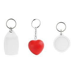 Porte-clés personnalisé en PU sous forme de cœur en rouge