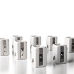 Taille-crayons publicitaire personnalisé avec logo pour entreprise et communication professionnelle