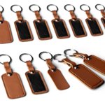 Porte-clés en Cuir Publicitaire Personnalisé Porte-clés en cuir publicitaire personnalisé avec logo gravé pour entreprise et communication