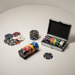 Jetons de poker publicitaires personnalisables en plastique ABS et composite argile