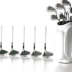 Set golf publicitaire personnalisé avec logo pour entreprise et communication professionnelle