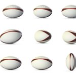 Ballon de rugby publicitaire personnalisé avec logo pour entreprise et communication sportive