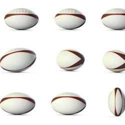Ballon de rugby publicitaire personnalisé avec logo pour entreprise et communication sportive