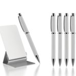 Stylo bille sur socle publicitaire personnalisé avec logo pour entreprise et communication