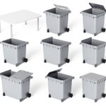 Poubelles de table publicitaire personnalisées avec logo pour entreprise et bureau professionnel