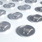 Jeton de Caddie en Métal Publicitaire Personnalisé Jeton de caddie en métal publicitaire personnalisé avec logo pour entreprise et communication