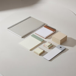 Blocs-notes publicitaires personnalisables en papier recyclé, kraft, bambou et papier de pierre