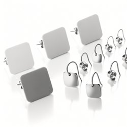 Boucles d'oreille publicitaire personnalisées avec logo pour entreprise et communication