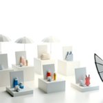 Plage et piscine publicitaire personnalisé avec logo pour entreprise et communication estivale