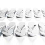 Claquettes publicitaires personnalisées avec logo pour entreprise et communication d'été
