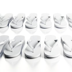 Claquettes publicitaires personnalisées avec logo pour entreprise et communication d'été
