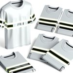 Tee shirt bandes réfléchissantes publicitaire personnalisé avec logo pour entreprise sécurité