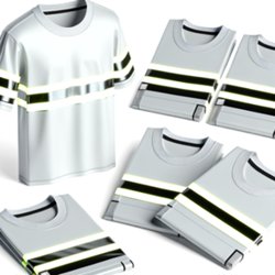 Tee shirt bandes réfléchissantes publicitaire personnalisé avec logo pour entreprise sécurité