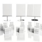 Présentoirs publicitaire personnalisé avec logo pour entreprise et communication professionnelle