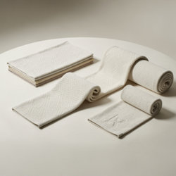 Torchons publicitaires personnalisables en coton et coton recycle, a l'unite ou en lot