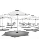 Parasol de terrasse publicitaire personnalisé avec logo pour entreprise et communication