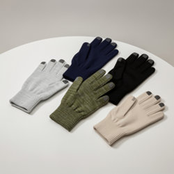 Gants tactiles publicitaires à embouts conducteurs en acrylique, polyester et RPET recyclé