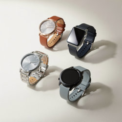 Montres publicitaires personnalisables à quartz et connectées, bracelets silicone, métal et similicuir