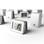 Horloge de bureau multifonction publicitaire personnalisée avec logo pour entreprise et communication