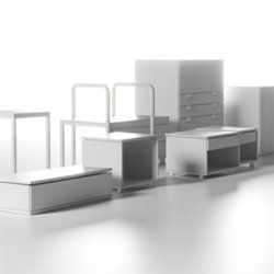 Mobilier publicitaire personnalisé avec logo pour entreprise et communication professionnelle