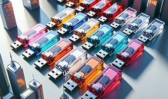 Clés USB en plastique publicitaires OBG PUB - Clés USB en plastique publicitaires