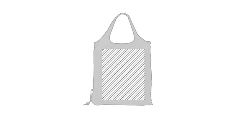 OBG.PUB - Sac de shopping en polyester pliable Cruchy - Marquage Recto Sac de shopping en polyester pliable Cruchy - Marquage Recto