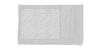 Serviette de plage bicolore en coton bio Rukya - Marquage Recto