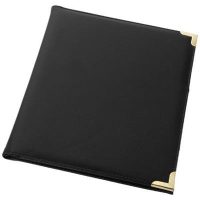 OBG.PUB - Conférencier A4 en plastique PU Marey Noir Conférencier A4 en plastique PU Marey Noir