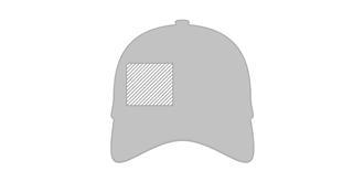 Casquette baseball 6 panneaux en coton Syera - Impression Droite
