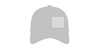 Casquette baseball 6 panneaux en coton Syera - Impression Gauche
