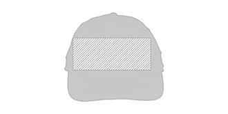 Casquette base-ball en coton avec bande Dyrae - Marquage Recto