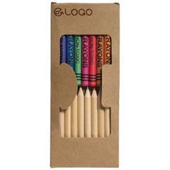 OBG PUB - Kit crayons et crayons gras en carton Luckys