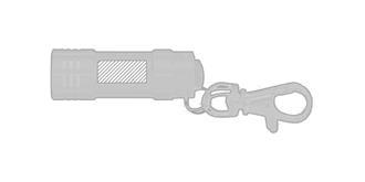 Mini torche LED en aluminium Astor - Marquage Recto