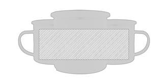 Mug style vintage de 350 ml métallique Suera - Marquage autour