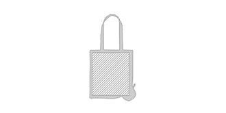 Sac shopping en coton avec longues anses Helan - Marquage Recto