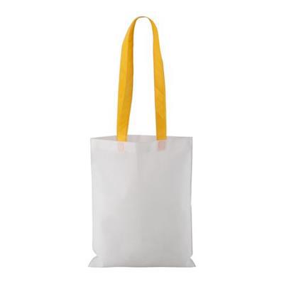 OBG.PUB - Sac shopping non tissé avec anses colorées Rampla Jaune Sac shopping non tissé avec anses colorées Rampla Jaune