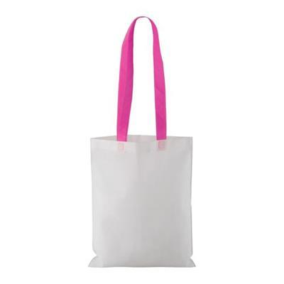 OBG.PUB - Sac shopping non tissé avec anses colorées Rampla Rose Sac shopping non tissé avec anses colorées Rampla Rose