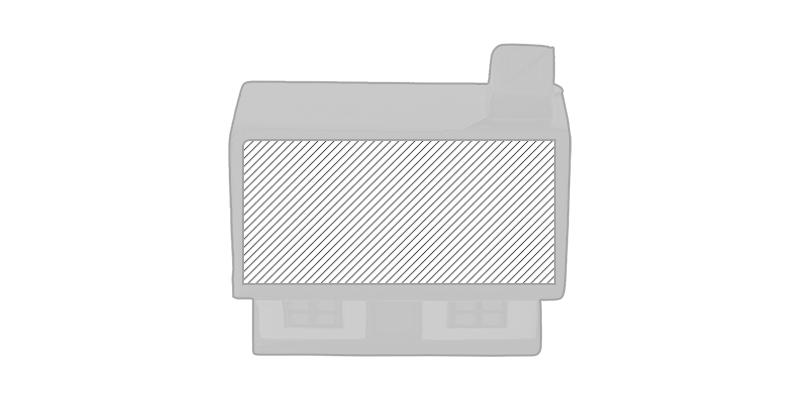 OBG.PUB - Sac shopping non tissé avec anses colorées Rampla - Marquage Recto Sac shopping non tissé avec anses colorées Rampla - Marquage Recto